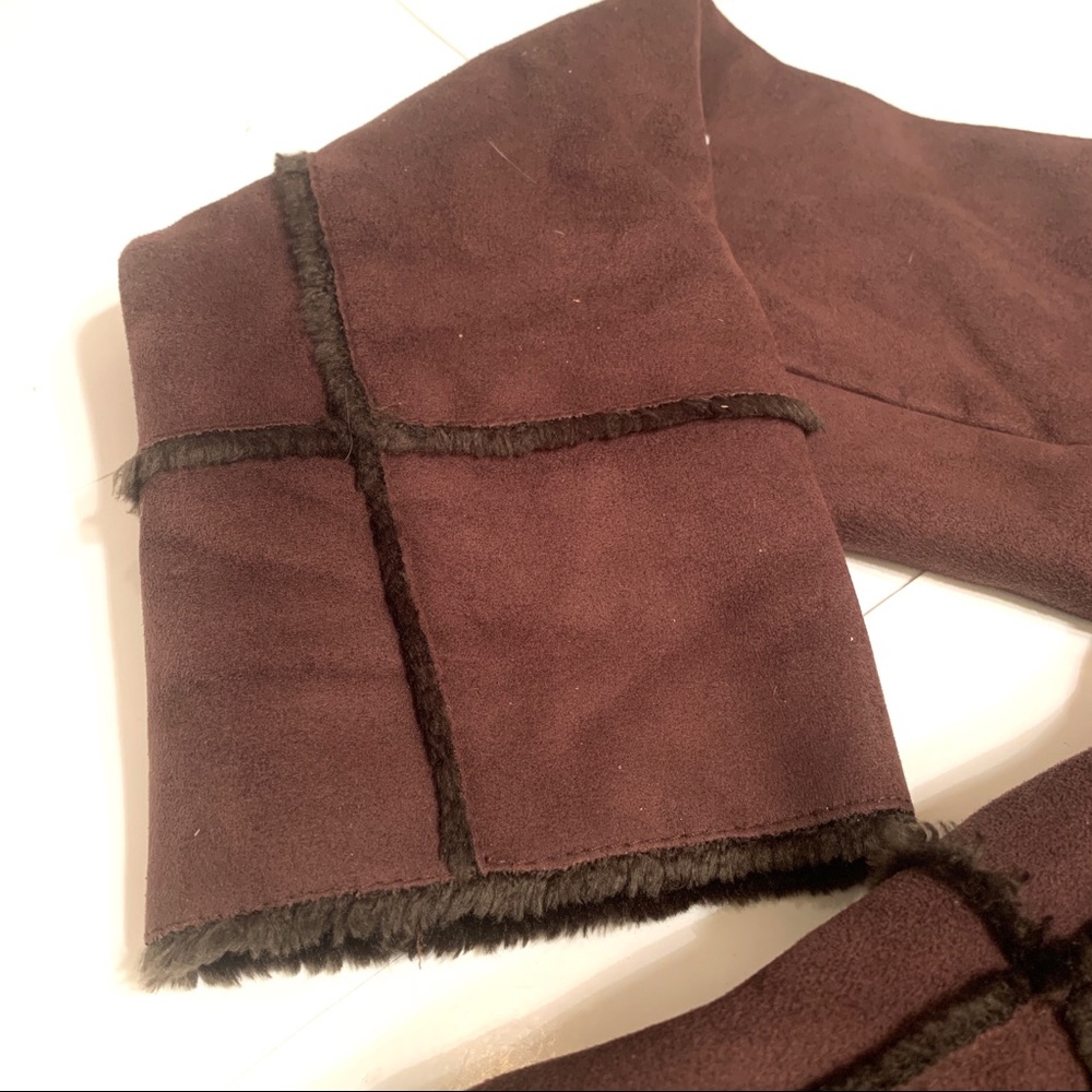 The limited brown fur and suede coat - Picture 3 of 7